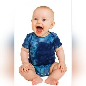 Water Baby 6 to 9 months Baby Snapping Tie Dye Soft Onesie